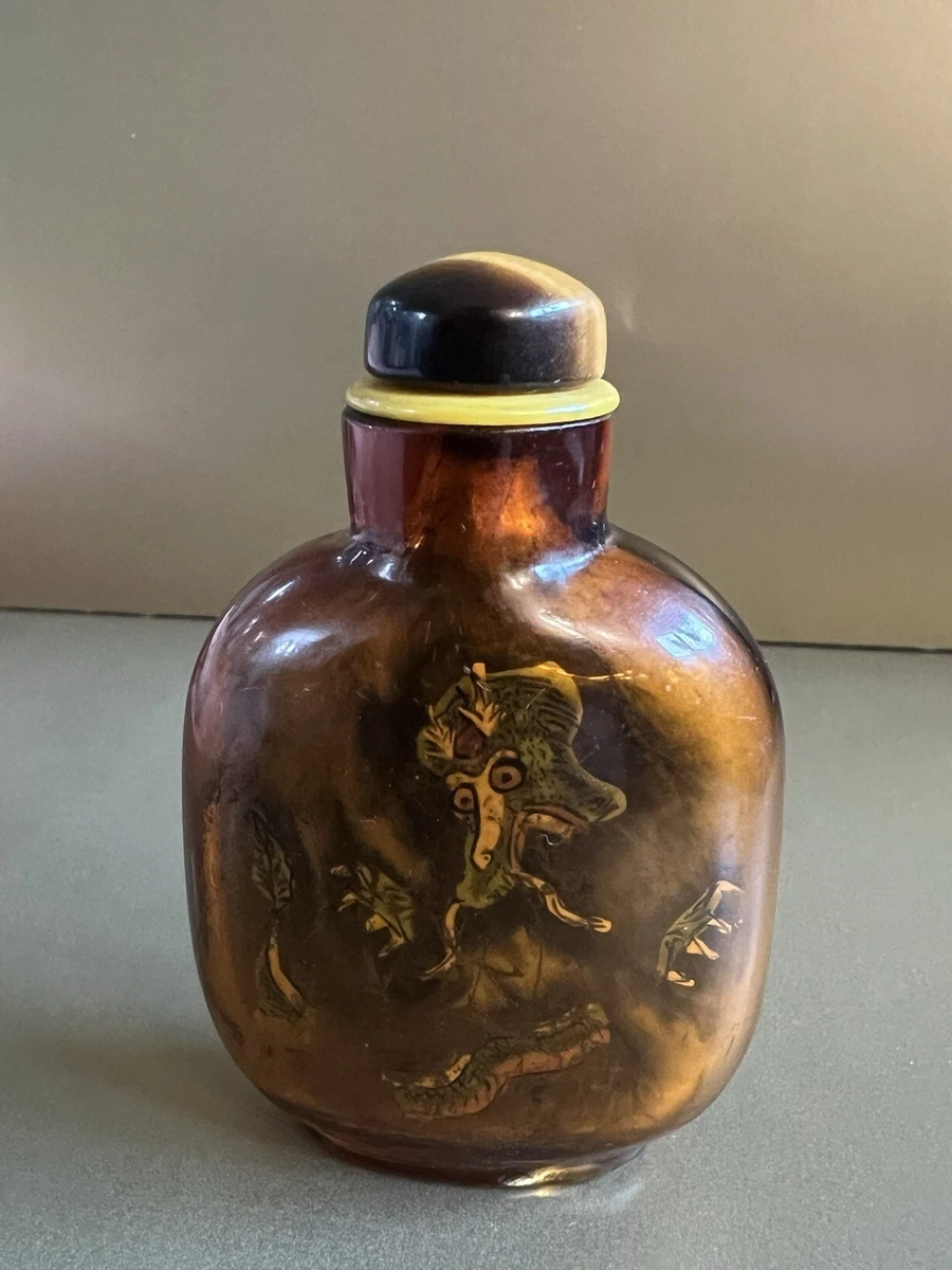 送料無料 色被せガラス手描き内画鼻煙壺 中国古玩 中国内画鼻烟壶| eBay