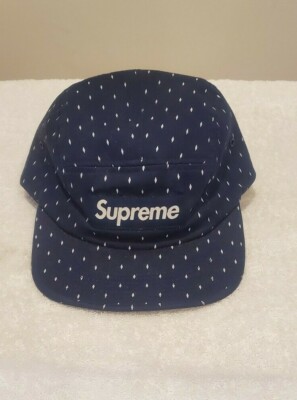 Supreme Box Logo Diamond Navy Snap Back Cap 5 Panel USA Never Worn