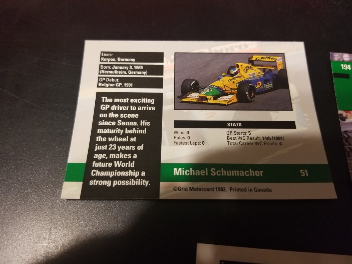Grid 1992 Formula 1 Racing Cards - Premier Edition 200 Card