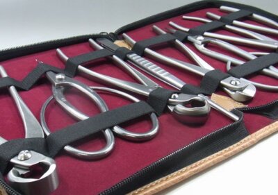 Kaneshin Bonsai Tools Set 8-Piece For Medium To Large Bonsai No