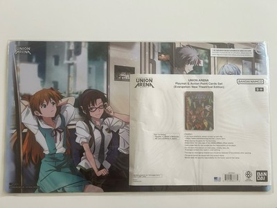 Union Arena Playmat & Action Point Cards Set Evangelion Brand New