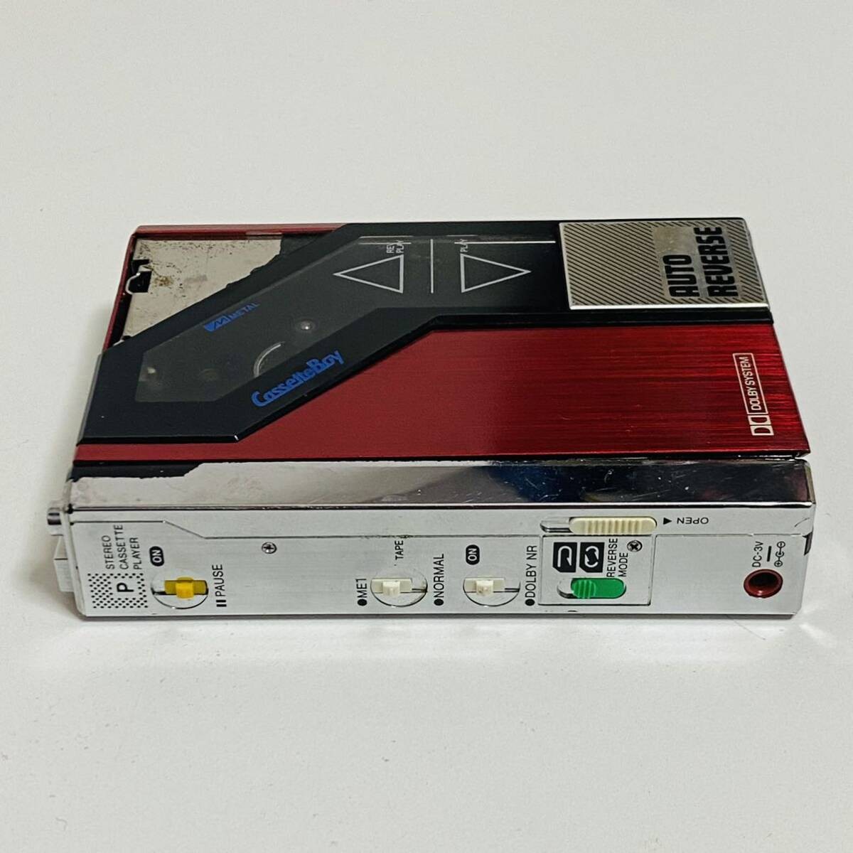 AIWA Cassette Boy HS-P7 Red Stereo Auto Reverse Junk Retro for