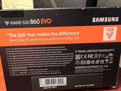 Samsung 860 EVO 1TB,Internal, 2.5 inch (MZ-76E1T0B/AM) Solid State