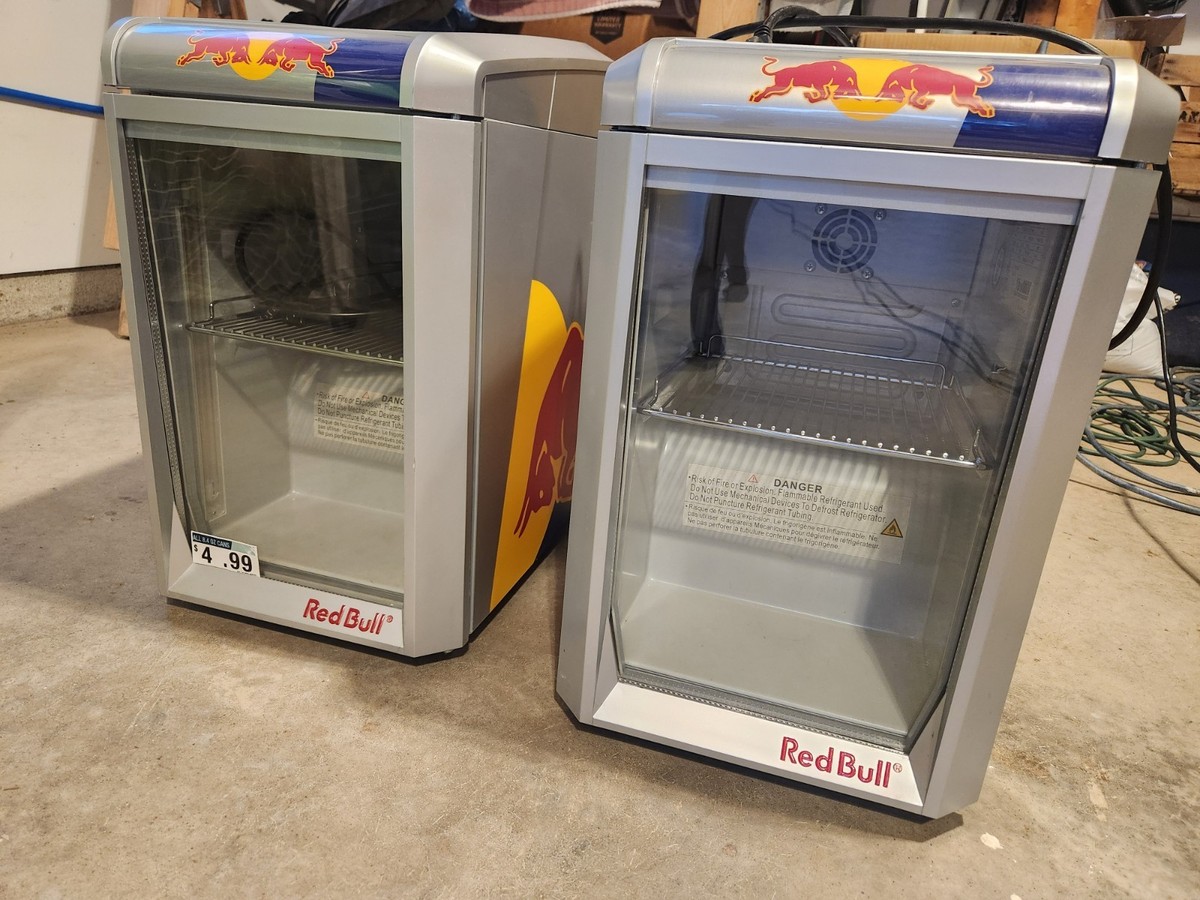 RED BULL 0.7 Cu Ft Free Standing Countertop Mini Fridge Model # RB