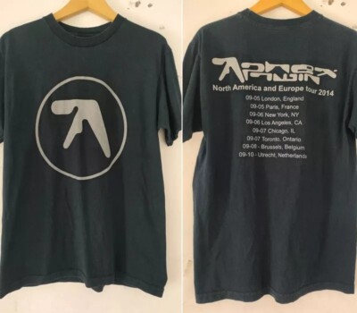Aphex Twin 90s Tour 2014 2 Side Black Short Sleeve Unisex T shirt