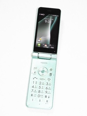 Sharp AQUOS 601SH Keitai2 Green Android Flip Phone Softbank Sim