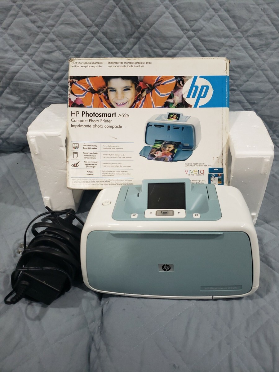 HP Photosmart A526 Photo Inkjet Printer Compact Photo Printer | eBay