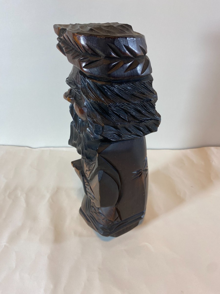 アイヌの置物 日本 北海道 中古品 状態良し 台有 高さ30cm×幅