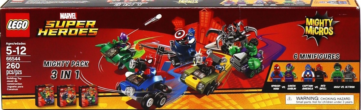 LEGO Marvel Super Heroes Mighty Micros Mighty Pack 3 In 1 #66544