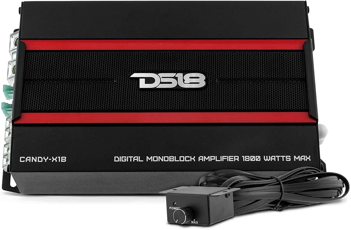 DS18 Candy-X1B 1800 Watt Monoblock 1-Channel Amplifier Compact Car