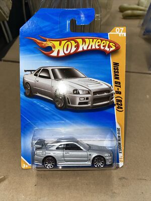 Hot wheels NISSAN SKYLINE GT-R R34 Silver 2010 New models Mint,in