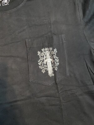 Chrome Hearts Classic Dagger Pocket Tee T-Shirt Gray/Black | eBay
