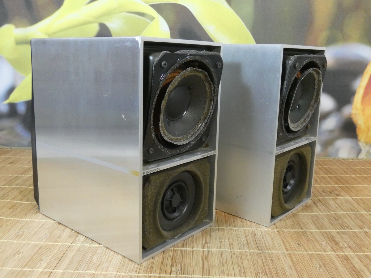 2X BANG & OLUFSEN CX50 VINTAGE SPEAKERS. 2 WAY. ALUMINIUM