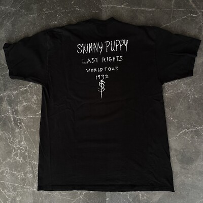Vintage 1992 Skinny Puppy Last Rights Tour Band Tee Shirt Sz XL