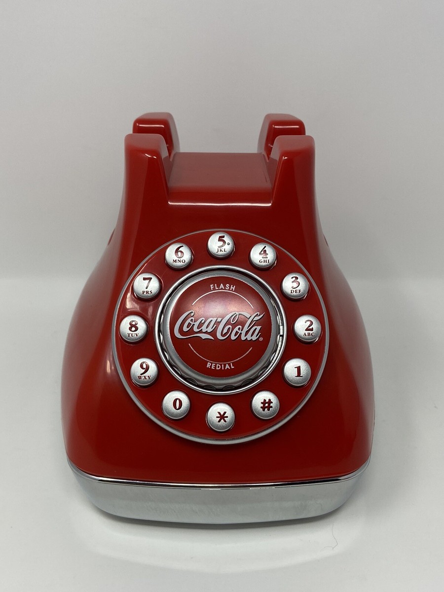 Vintage Coca Cola Snow Dome Phone Telephone Original Box 2 Hand