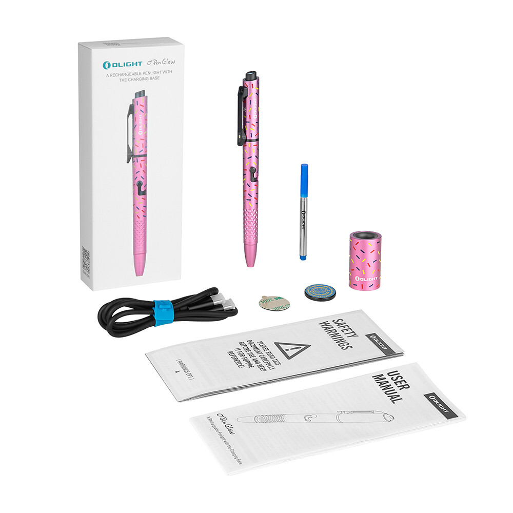 Olight Open Glow Donut Rechargeable Penlight, LED/Green Laser, 120