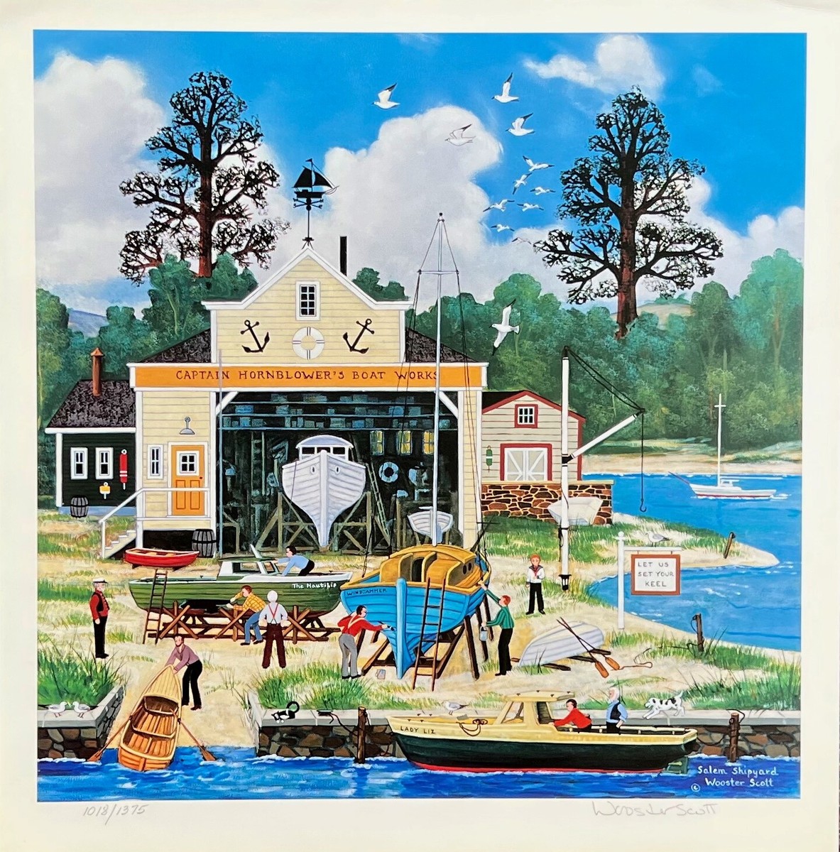 Jane Wooster Scott SALEM SHIPYARD Hand Signed Limited Edition
