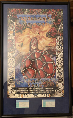 grateful dead summer and fall 1995 tour posters Framed, michael