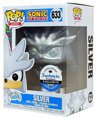 1/50 Funko Pop #633 Platinum Diamond Silver Sonic The Hedgehog