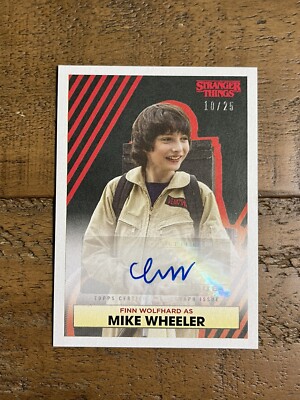 Topps Stranger Things Ghostbusters Signed Finn Wolfhard 10/25 GB-C