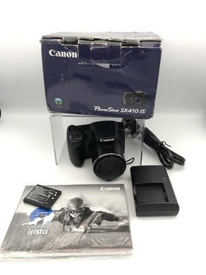 Boxed Canon PowerShot SX410 IS Digital Camera - Black (0107C001