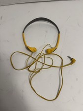 Vintage Sony MDR-W14 Headphones Only - Yellow Earbuds Sports