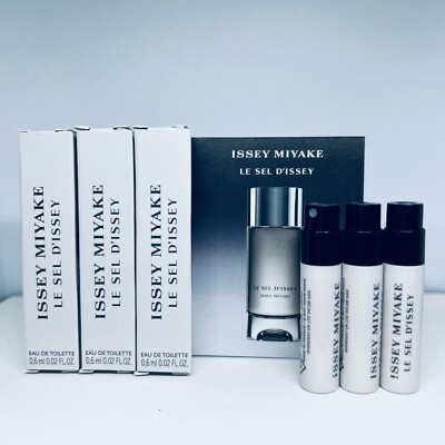 3x Issey Miyake Le Sel d'Issey Eau de Toilette .02oz/.6ml New 2024