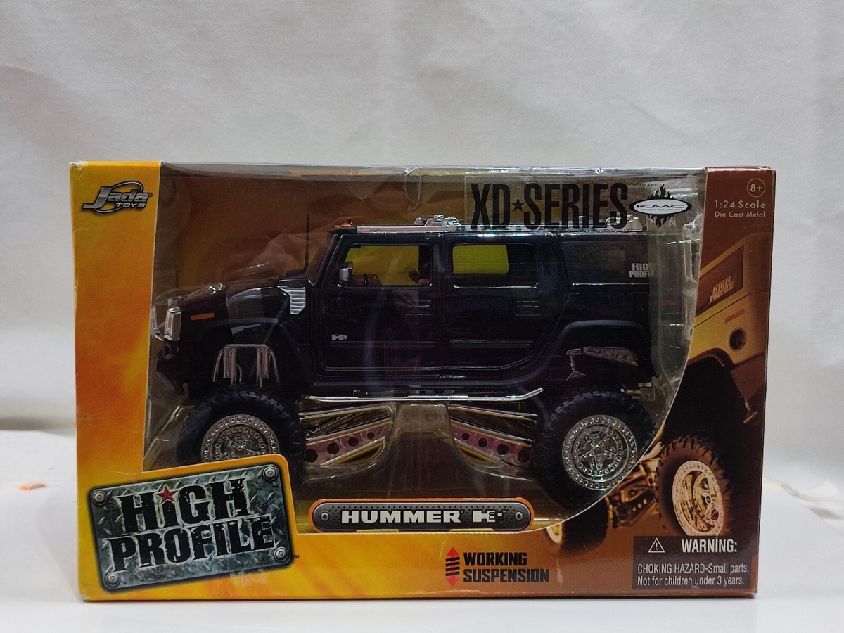 Jada Toys 1:24 Hummer H2 High Profile Lifted Truck Black new