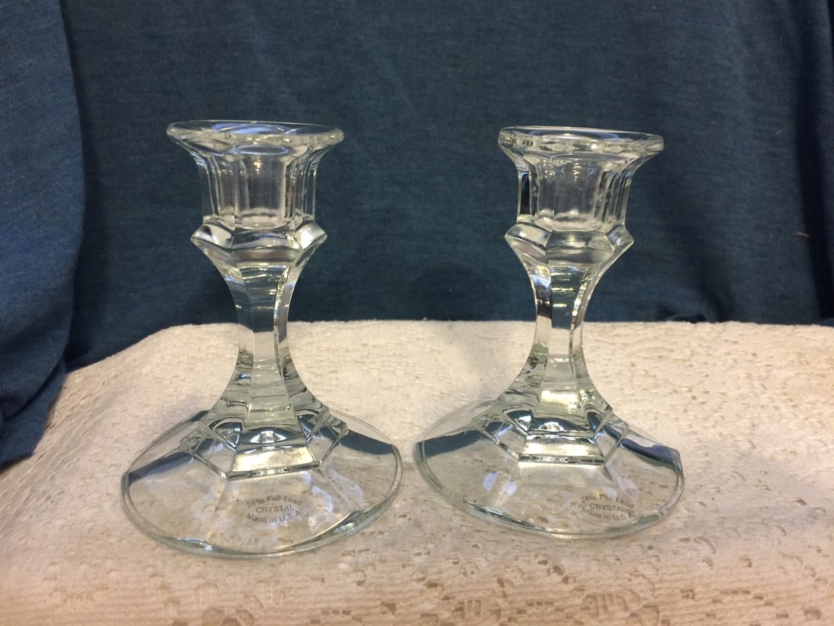 セール‼️リードクリスタル キャンドルホルダー 2個セット Set of two