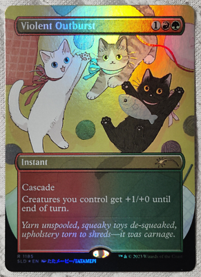 MTG Secret Lair Violent Outburst #1185 -SLD Look at the Kitties
