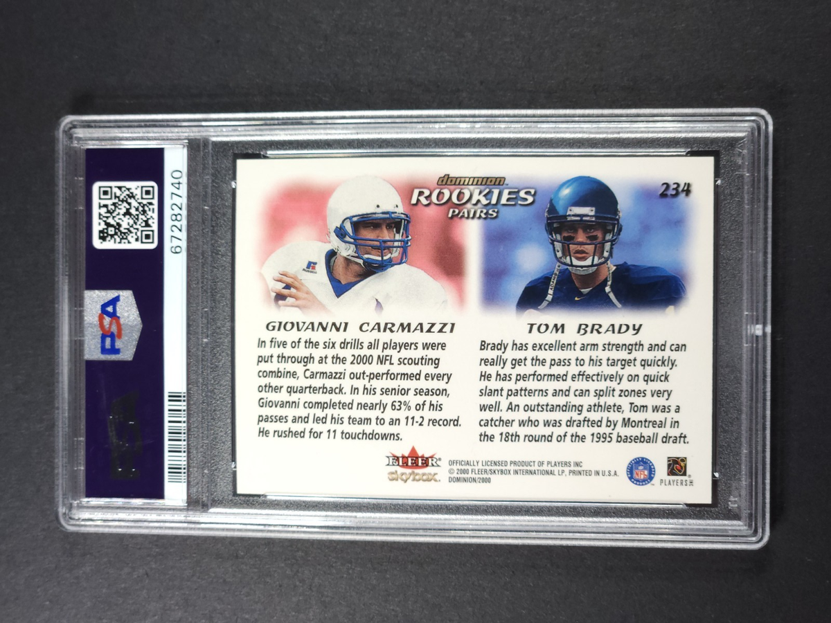 2000 SKYBOX DOMINION EXTRA FOIL #234 TOM BRADY ROOKIE PSA 8 NM/MT
