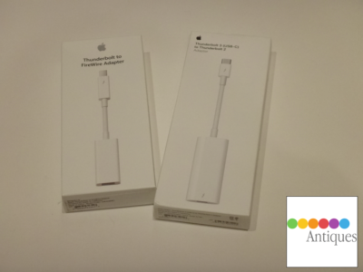 Apple Thunderbolt 2 to FireWire 800 Cable with Thunderbolt 3 USB-C