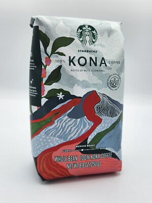 Starbucks 100% Kona Whole Bean Coffee Medium Roast 8.8 oz Hawaii