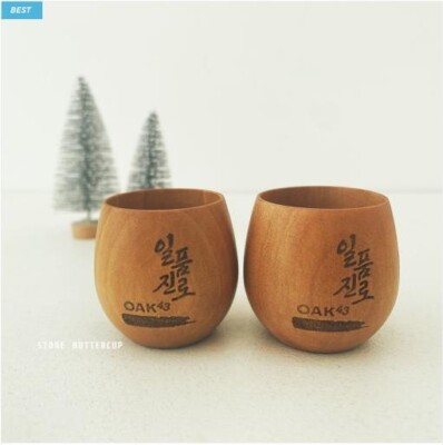 HITE JINRO 일품진로 OAK 43 SOJU WOOD GLASS 30mL 2P Set | eBay