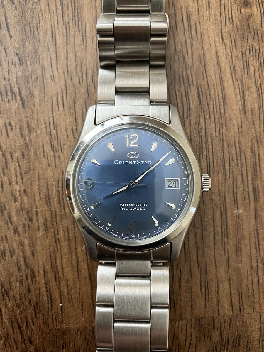 Orient Star 597302-70 Blue 21 Jewels Automatic | eBay