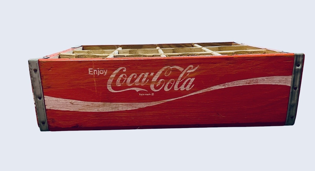 RARE Vintage Wood Coca-Cola Soda Bottle Crate Quart Bottles Mid