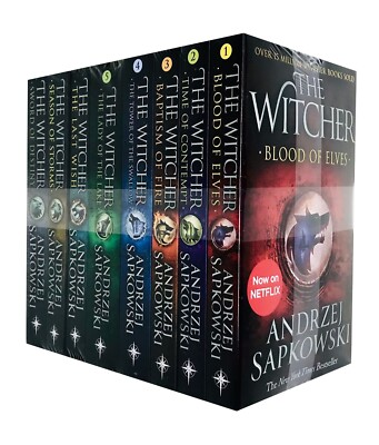Witcher Series by Andrzej Sapkowski 8 Books Collection Set NETFLIX
