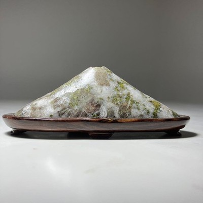 Japanese Suiseki 水石 Mt. Fuji 富士山 Shaped Viewing Stone with