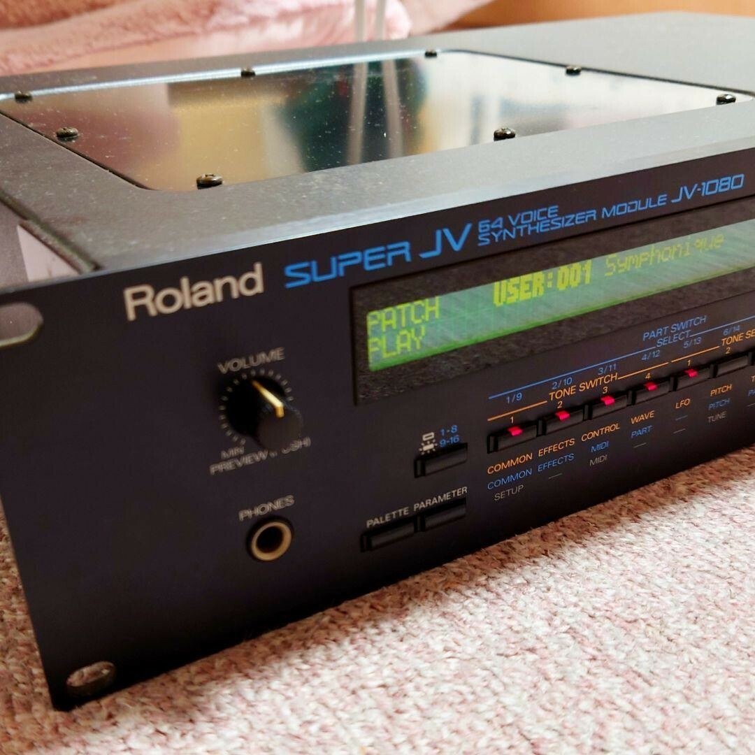 Roland JV-1080 Voice Synthesizer Rack Module Operation Used 100V