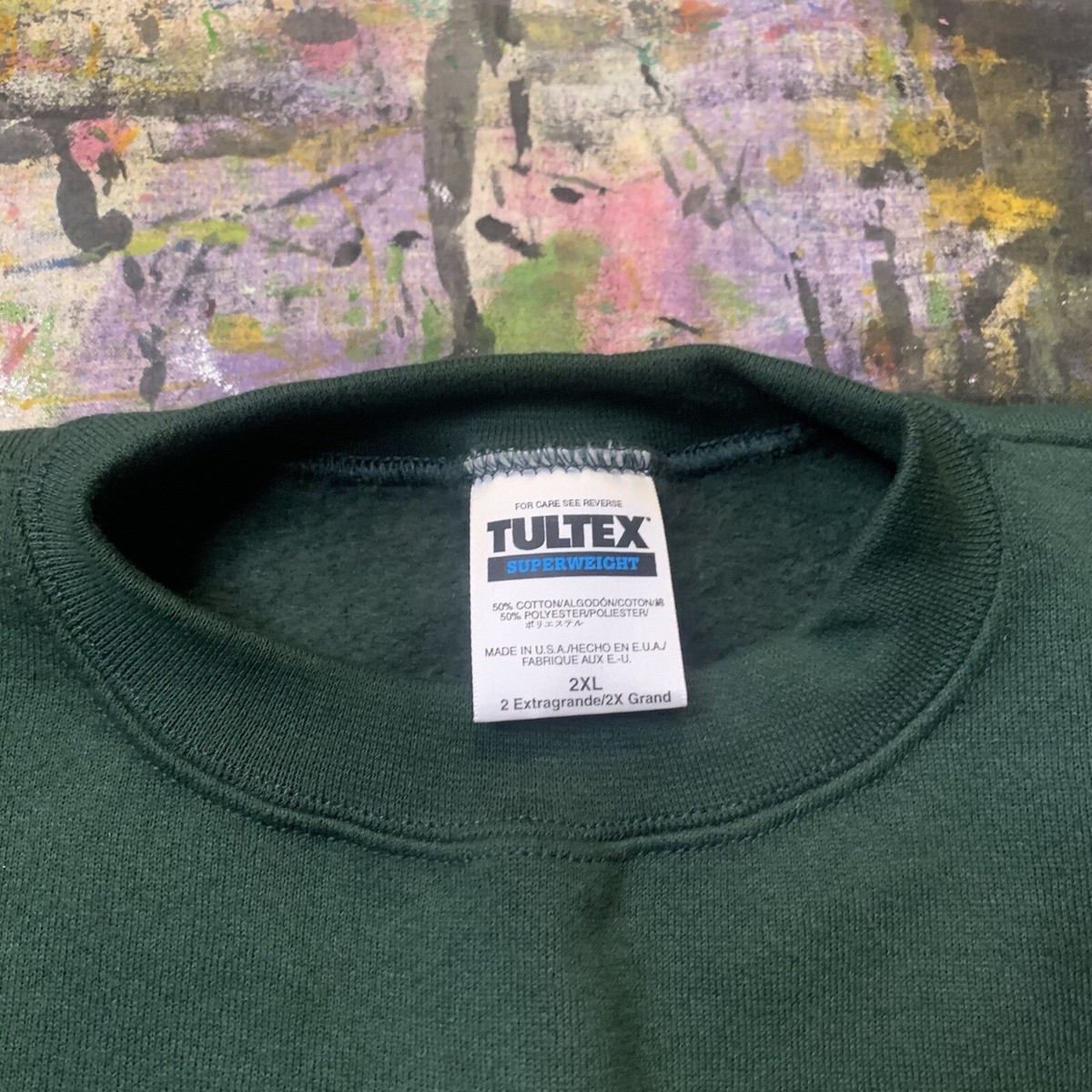 Vintage 90s tultex Superweight Blank Mens Crewneck Sweatshirt Size
