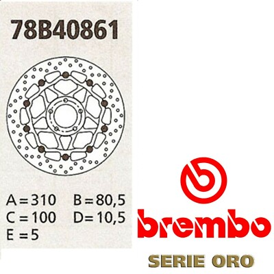 Discs Brembo Kawasaki ZX-6R 636 Abs 2013 Brake Floating Pair Front