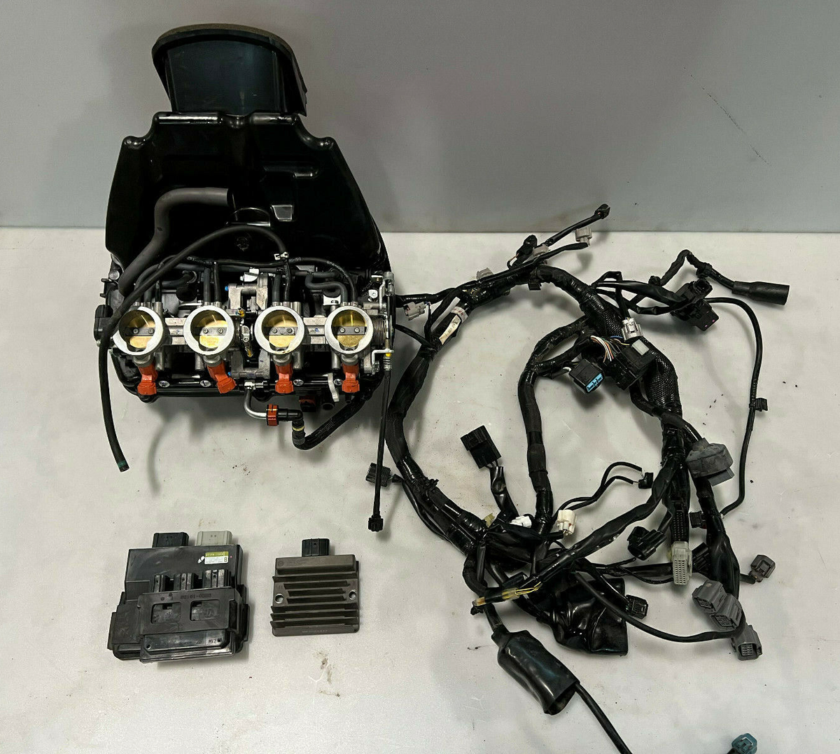 19-23 KAWASAKI NINJA ZX6R ZX636 ECU Wiring Harness Throttle Bodies