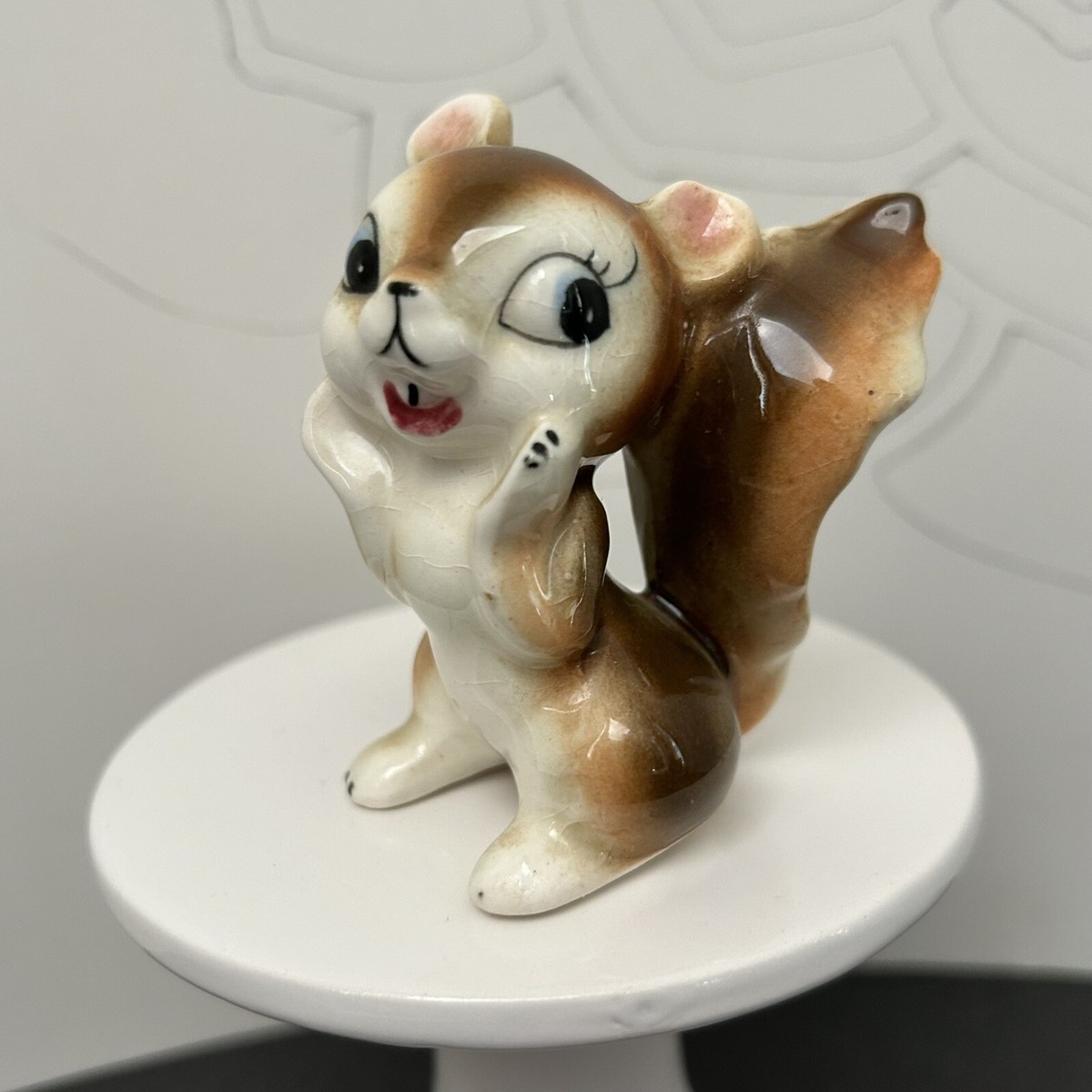 Vintage Japan Squirrel Figurine Ceramic 3
