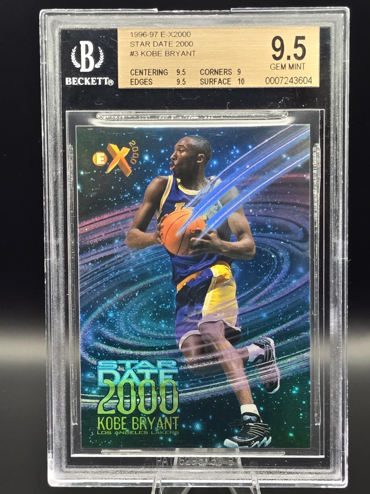 Kobe Bryant 1996 Skybox E-X2000 #3 Star Date 2000 Price Guide