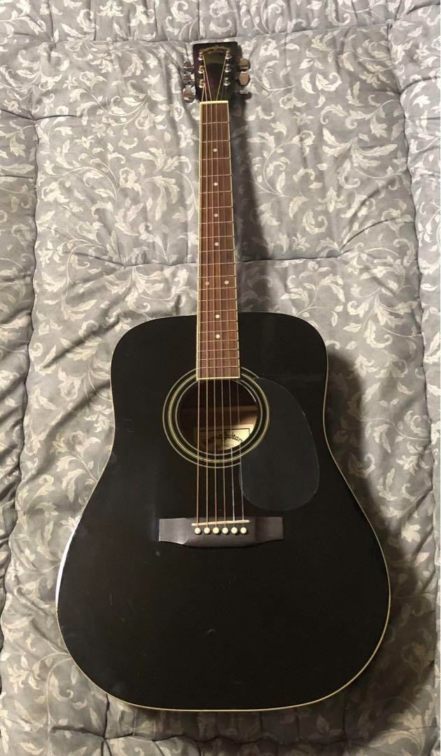 Sigma DM-1 BK Acoustic Guitar Black Dreadnought by Martin Style