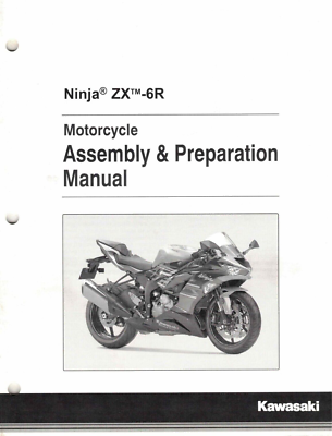 OEM Genuine Kawasaki New Bike Service/Assembly Manual ZX-6R Ninja
