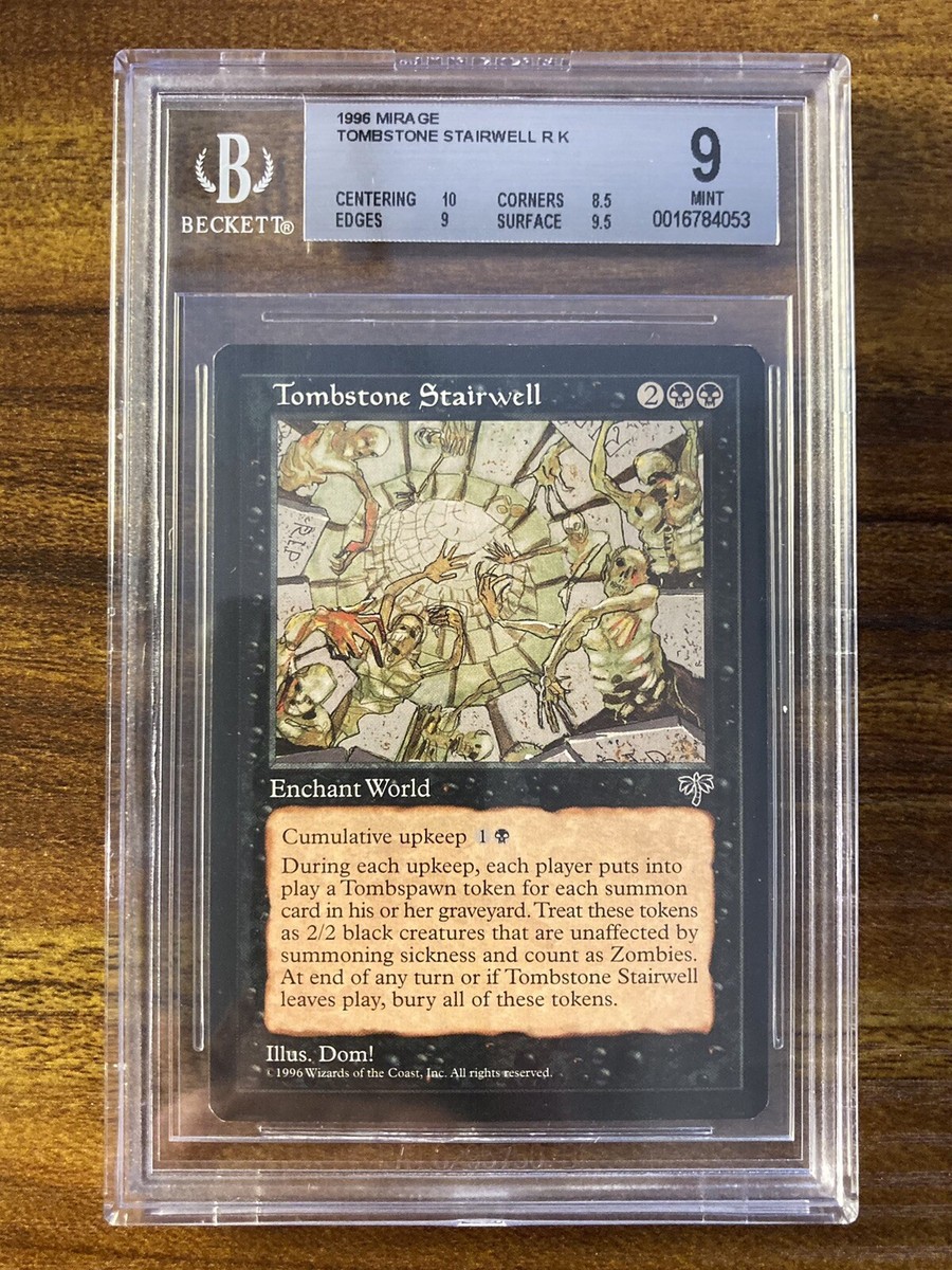 MTG✨TOMBSTONE STAIRWELL ✨Mirage BGS 9 MINT w/10 RARE Reserve