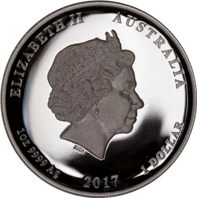 2017 オーストラリア 1ドル ドラゴンとフェニックス 銀貨 a1301