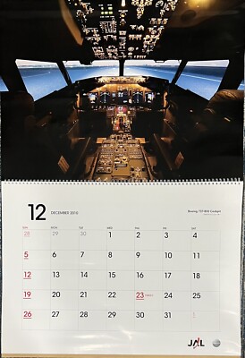 JAL Japan Airlines Fleet Wall Calendar 2010 747 777 MD90 Large W