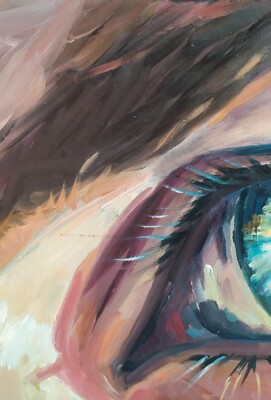 F4号】good blue(spelling) 油絵 oil painting F4号】good blue